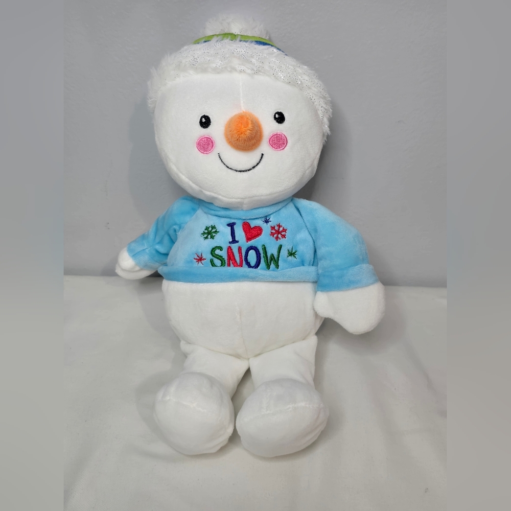 Dan Dee Christmas Soft White Snowflake Snowman Plush Stuffed Animal Doll SOLD